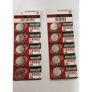 Vỉ 5 viên pin maxell cr2025 lithium 3v