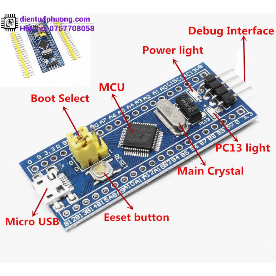 Module Vi Điều Khiển STM32F103C8T6