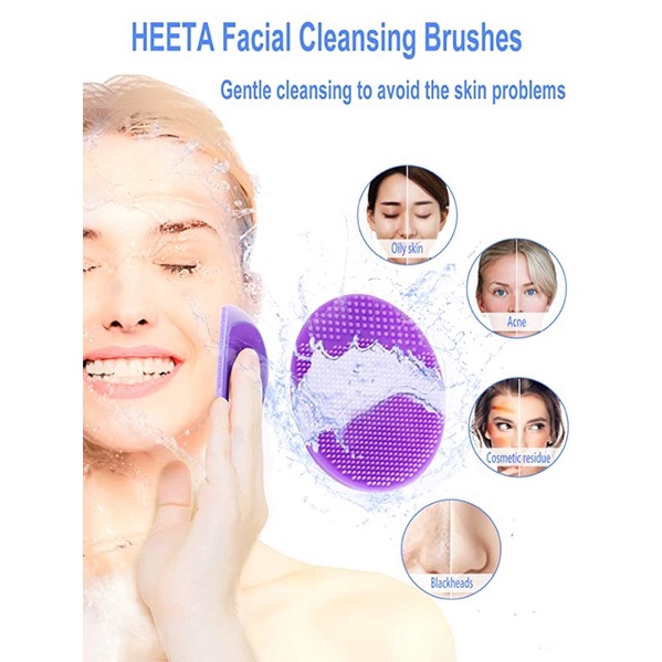 Miếng rửa mặt pad silicones HEETA (hàng Mỹ)