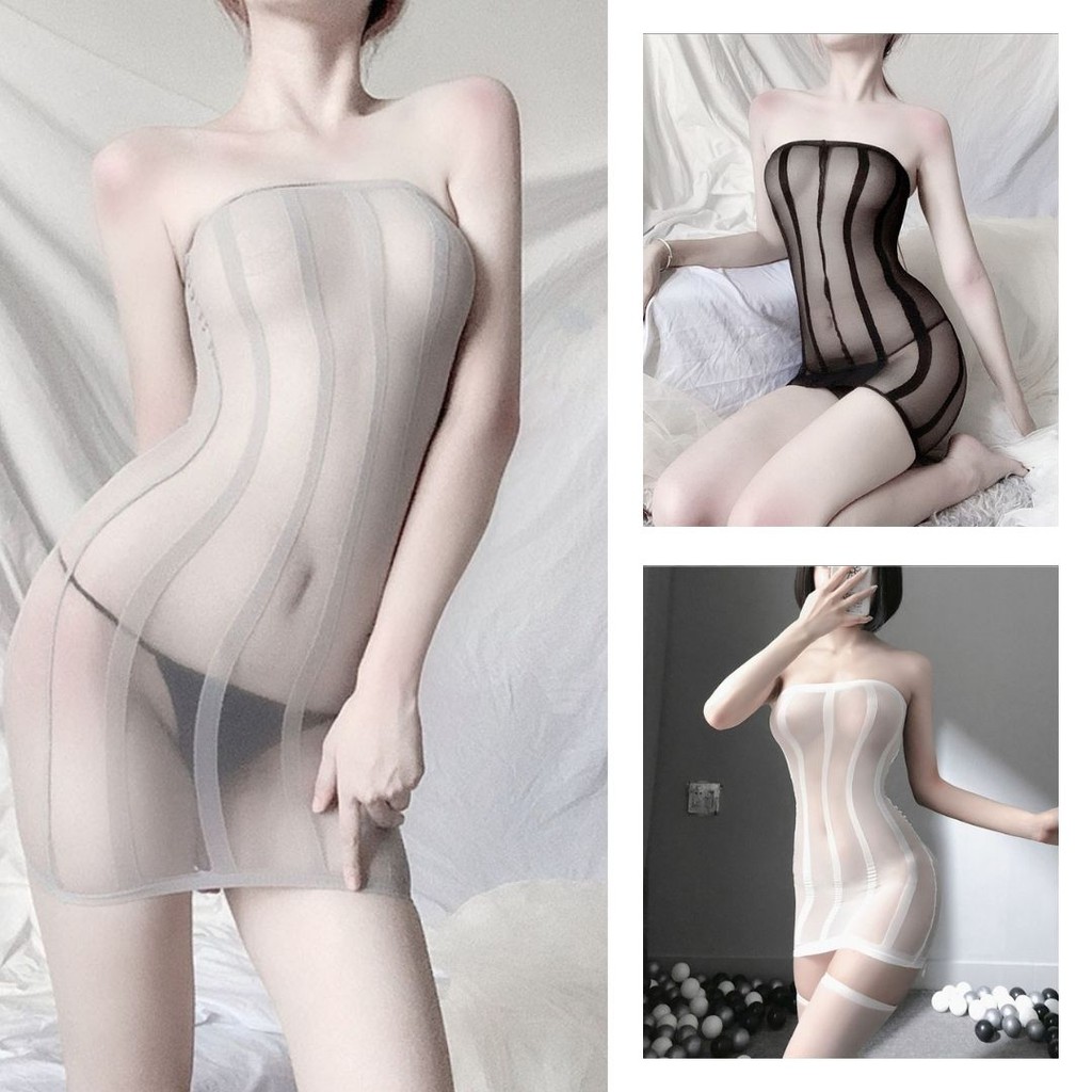 Đồ lót sexy nữ Lyly 8638 váy ngủ dạng tât đơn ôm body mỏng xuyên thấu | BigBuy360 - bigbuy360.vn