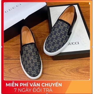 Giày slipon nam, Giày lười nam đế cao su kim tuyến, Giày năm Fullbox.
