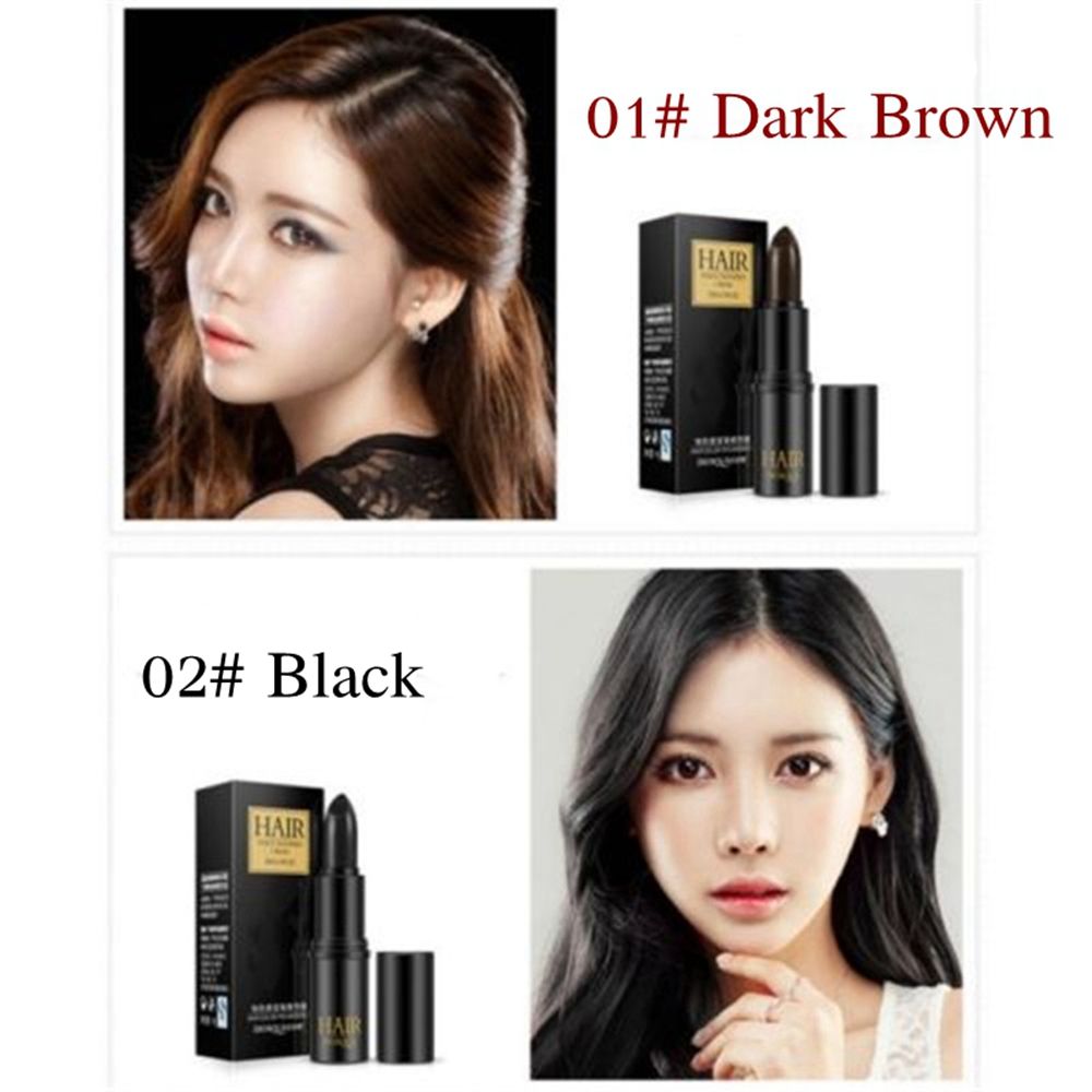 (Hàng Mới Về) Bút Nhuộm Tóc 4g Màu Đen / Nâu Tạo Kiểu Thời Trang Lâu Trôi