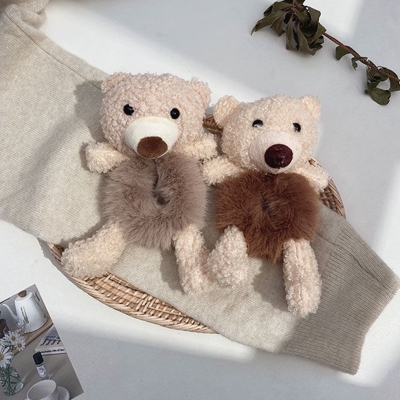 1 Cột tóc hình gấu bông siêu đáng yêu mẫu mới DTOnline (có thể làm vòng tay)