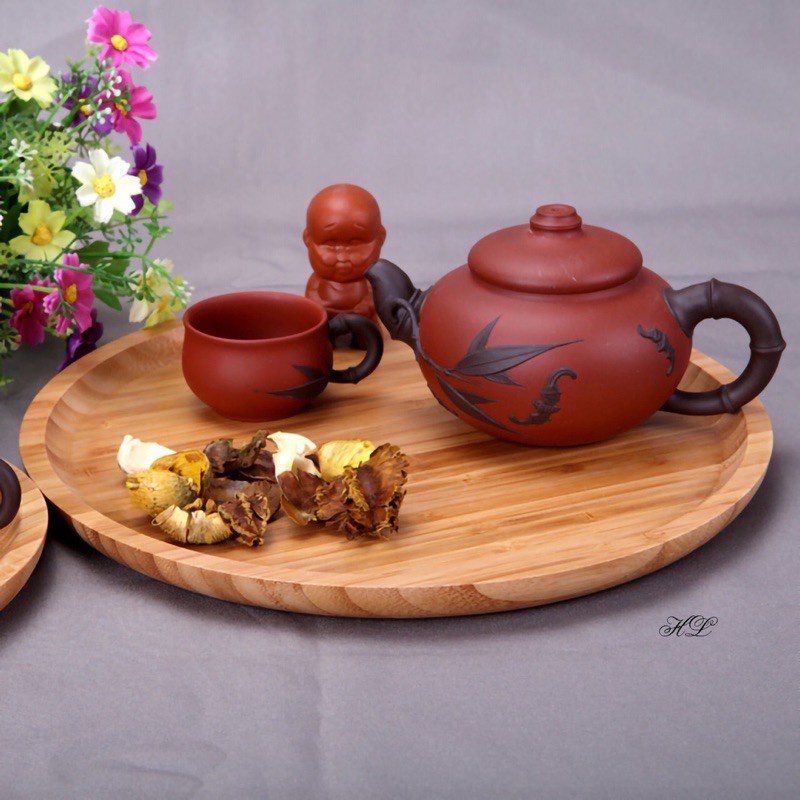 Khay Gỗ Tre Tròn, Chữ Nhật Decor Trang Trí Nhiều Size