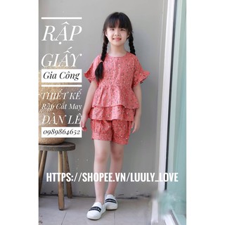 Rập giấyBB29_ RẬP GIẤY CẮT MAY BỘ ĐỒ BÉ GÁI (1-12T)