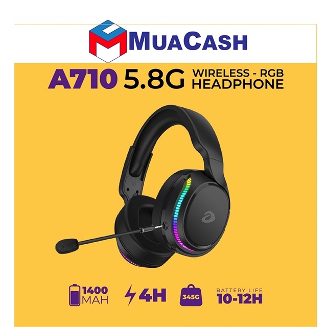 Tai nghe gaming không dây led RGB DAREU A710