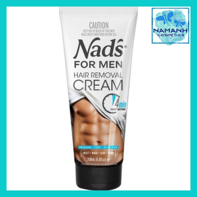Kem tẩy lông cho nam NAD'S FOR MEN Hair Removal Cream 200ml | BigBuy360 - bigbuy360.vn
