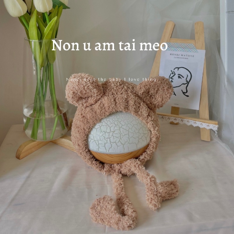 Nón ủ ấm tai em bé tai mèo xinh Nanci room