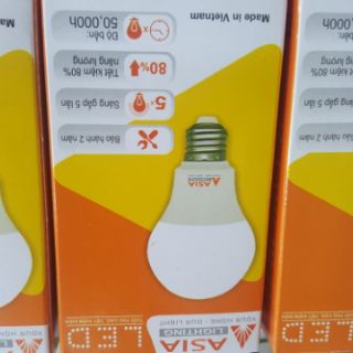 Combo 3 đèn LED tròn 7w Asia