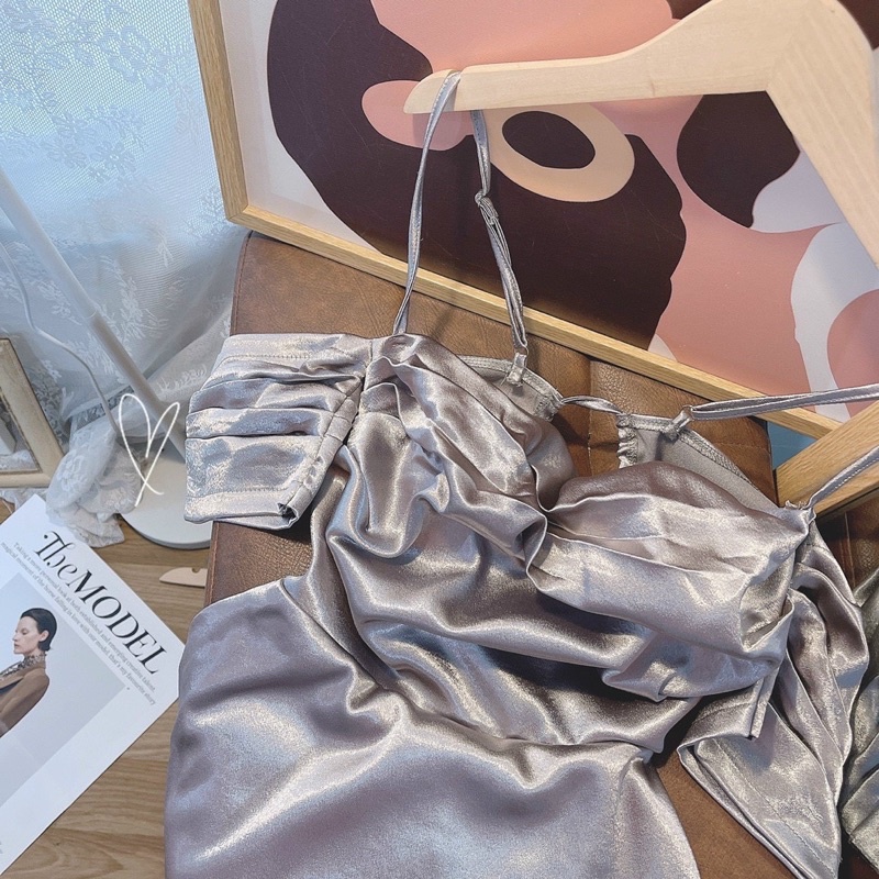 ĐẦM PHI CỔ ĐỔ RỚT VAI RÚT DÂY LƯNG