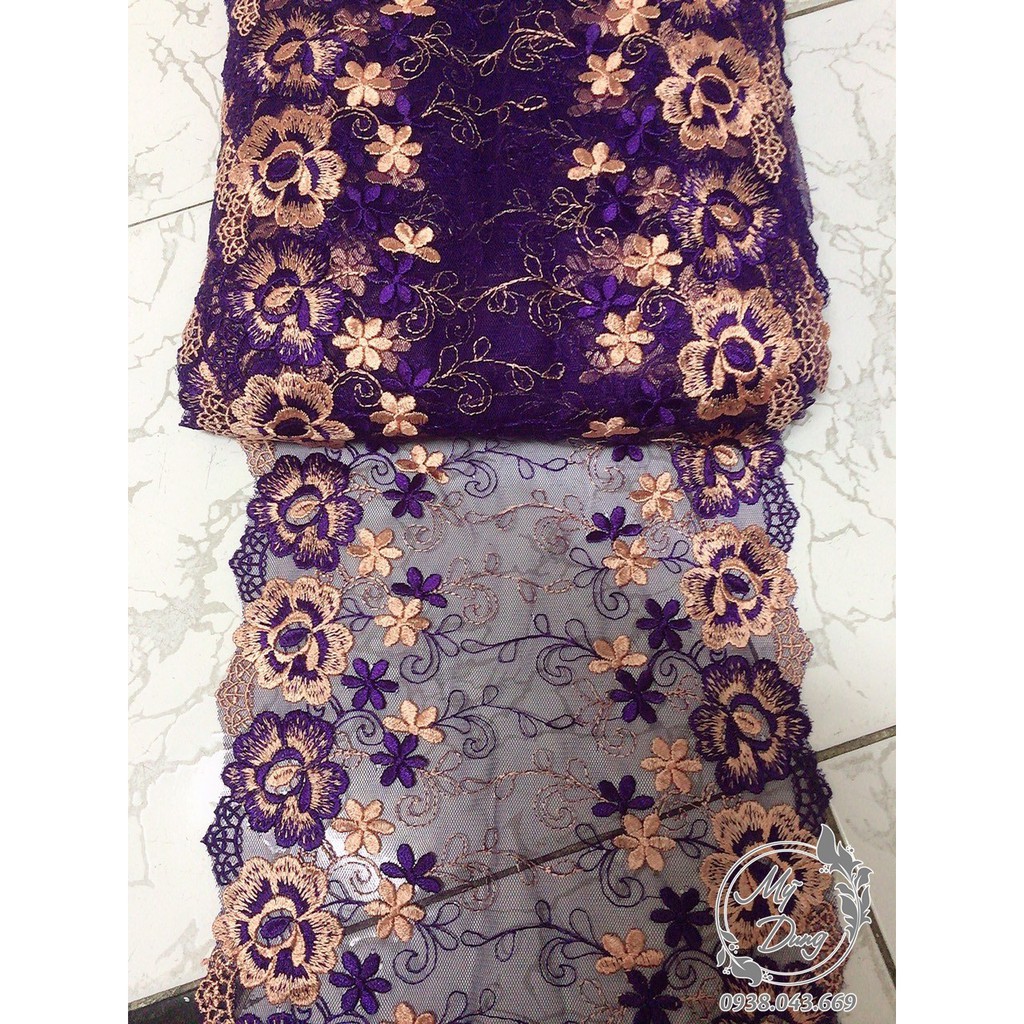 [Nhiều màu] Dây ren Lưới 2 biên 2 màu 24F (Dây dài 13,5 mét) - MS 938782