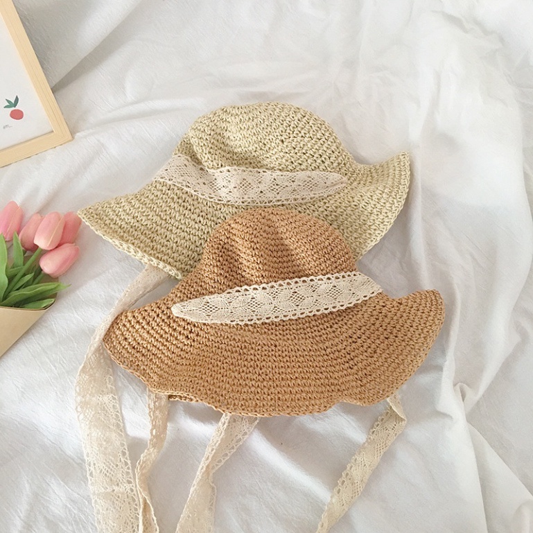 Mũ Nón Cói Nữ Đi Biển Vành Rộng Thời Trang Cao Cấp Tiểu Thư Có Dây Buộc Xinh Xinh