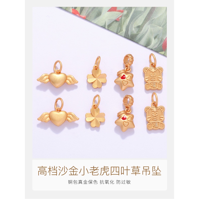 Mặt Dây Chuyền Hình Lá Trái Tim Nhỏ Màu Sắc Mạnh Mẽ Phong Cách Việt Nam Cổ Điển Thủ Công