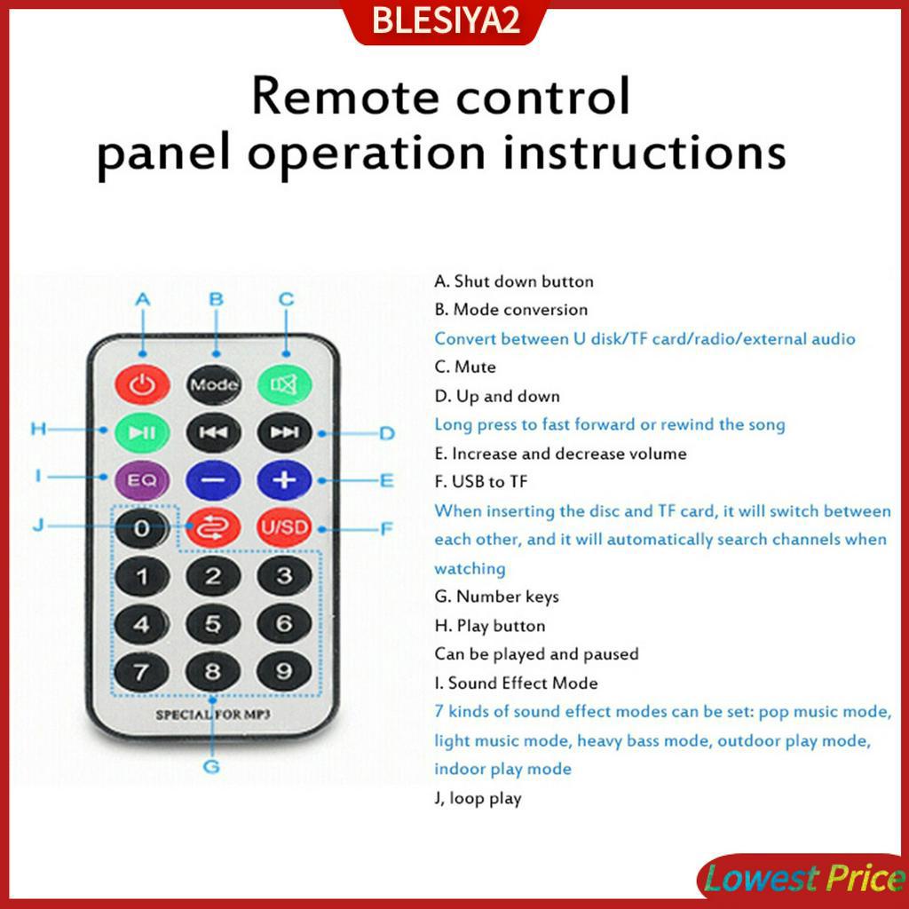 Bảng Mạch Khuếch Đại Âm Thanh Bluetooth 5 &quot;Mini Công Suất Cao Kèm MIC BT Cho Xe Hơi Blesiya2