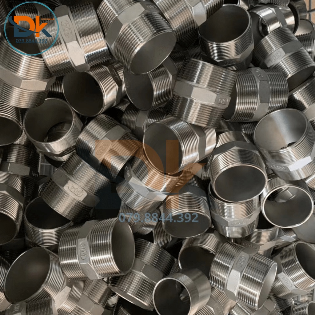 Nối ren ngoài inox – Kép inox 304