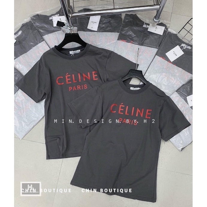 ANU735 - ÁO PHÔNG NỮ CỘC TAY CELIN PARIS MÀU XÁM