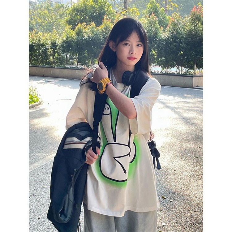 NRVP Áo Thun Tay Ngắn Cổ Tròn Thời Trang Mùa Hè Phong Cách Hàn Quốc Mới