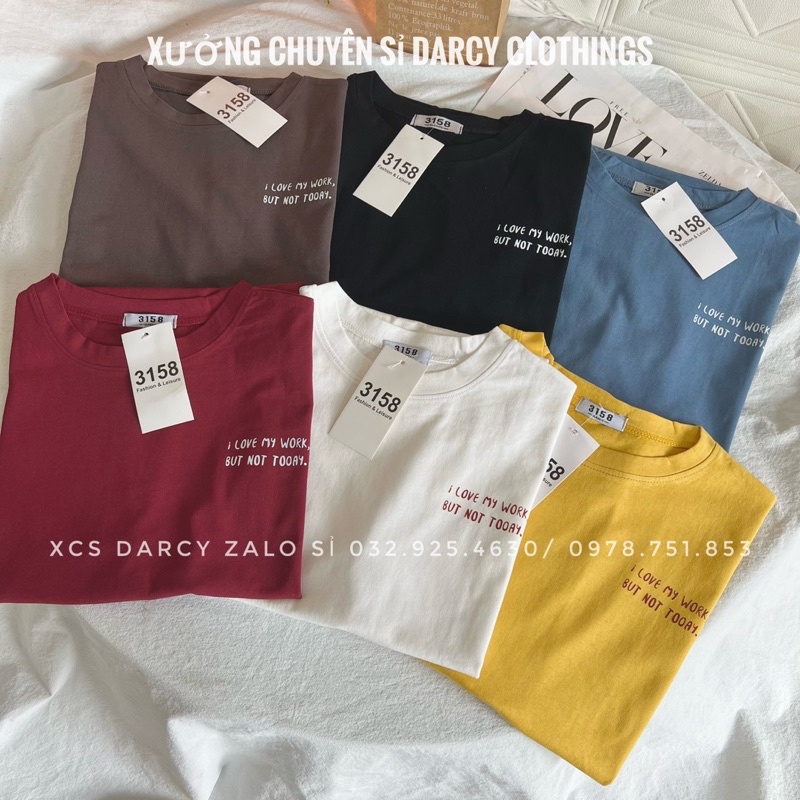 áo thun 3158 ✨ FREESHIP ✨ I love my work áo thun basic unisex nam nữ