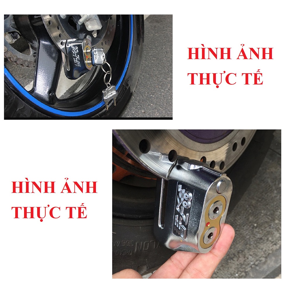 Khóa Đĩa Xe Máy Chìa Đôi cực an toàn