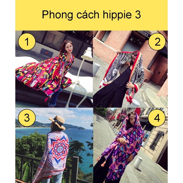 Khăn choàng thổ cẩm - khăn choàng boho siêu đẹp