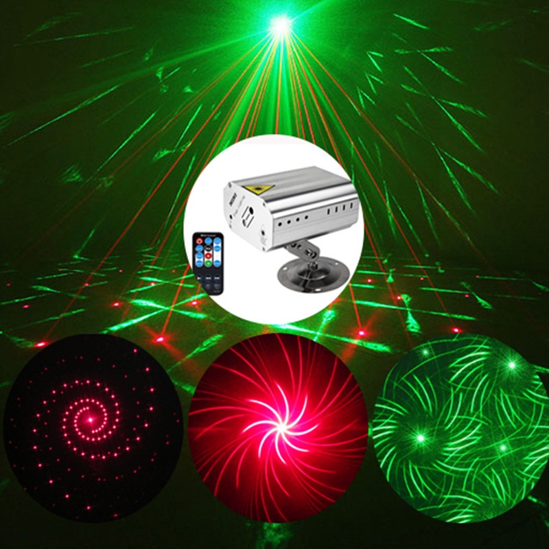 Đèn Laser Hoa mini cảm biến theo nhạc | Có remote điều khiển từ xa| Đèn Laser Sân khấu| Vũ trường| Bay phòng| Karaoke