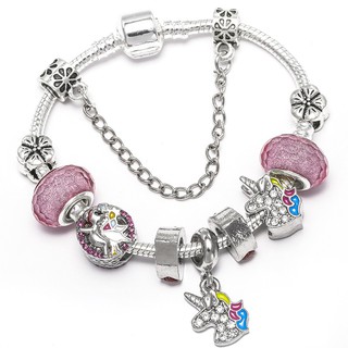 Vòng tay nữ vòng charm mạ bạc hình con ngựa mã OT015
