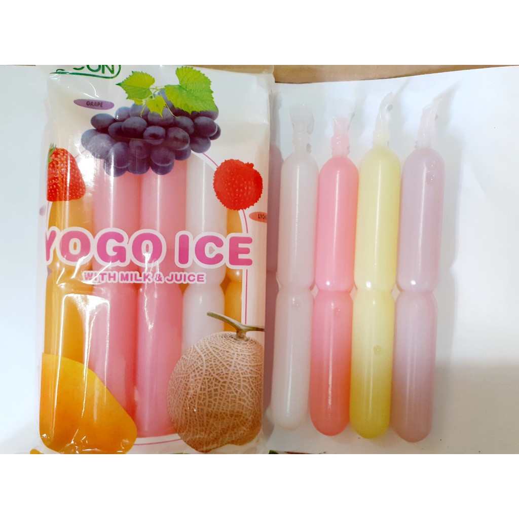 Thạch kem đá trái cây COCON -malaysia, bịch 10 cây-450ml,hsd:2/2024