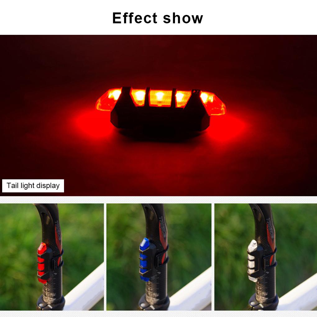 Đèn LED Tín Hiệu Ánh Sáng Trắng / Xanh Dương / Đỏ An Toàn Chống Thấm Nước Gắn Đuôi Xe Đạp Leo Núi