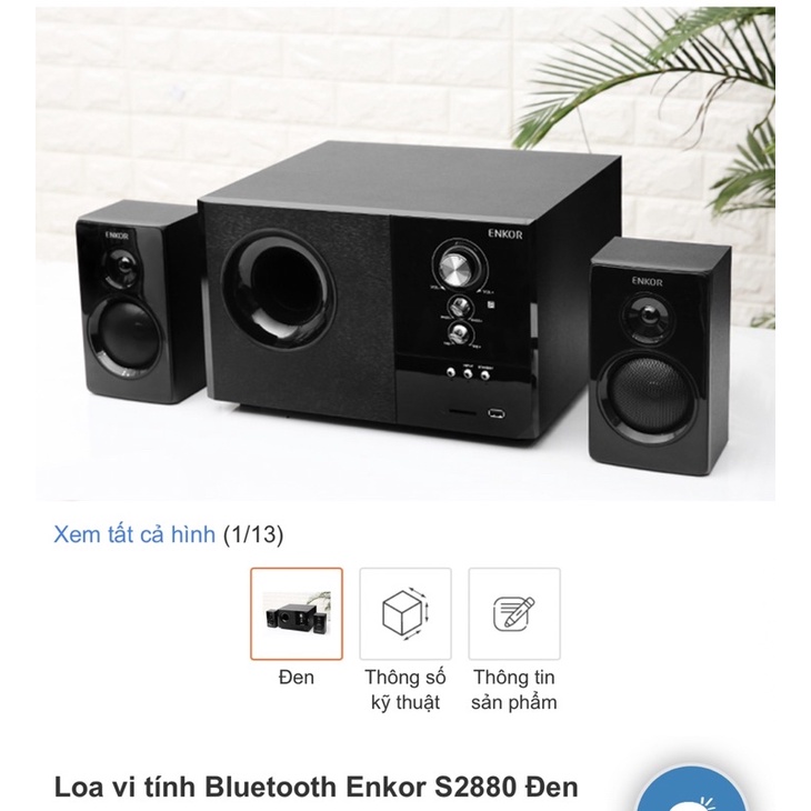 Loa vi tính Bluetooth Enkor S2880 Đen chính hãng mới 100%