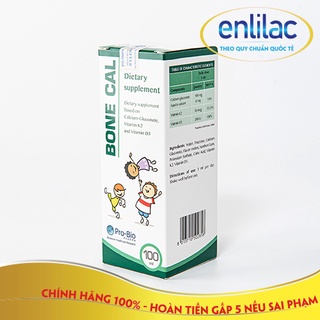 Siro Bone Cal bổ sung Canxi, Vitamin D3, K2 kích thích răng, xương chắc khỏe, phát triển chiều cao chai 100ml Italy