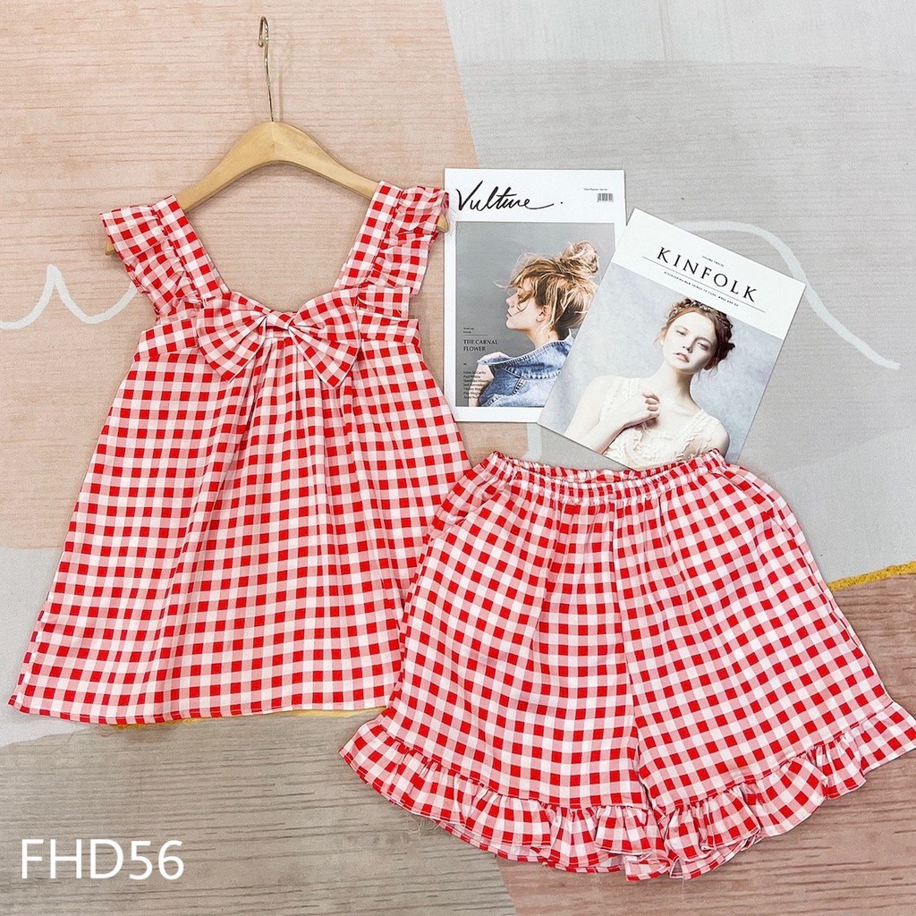 LUALA PYJAMAS Lụa Hai Dây Cánh Tiên Đùi