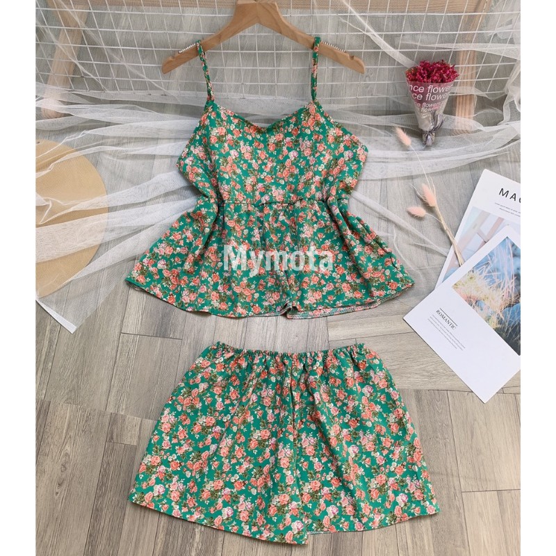 Đồ bộ nữ ngắn mặc nhà bông nhí mới về chất LỤA XỊN MỊN MÁT , mát mẻ, phù hợp mùa hè M4 | BigBuy360 - bigbuy360.vn