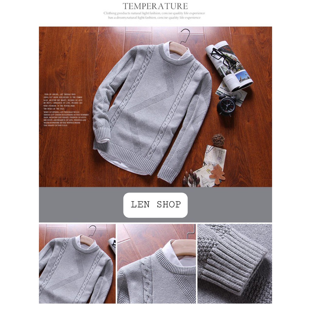 Áo Len Nam Vặn Thừng Cổ tròn Mẫu Mới 2019 | BigBuy360 - bigbuy360.vn