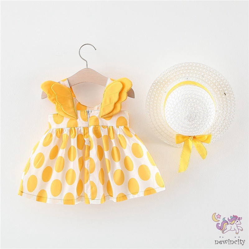 Set Áo Thun 3 Lỗ &amp; Quần Short Chấm Bi Cho Bé Gái