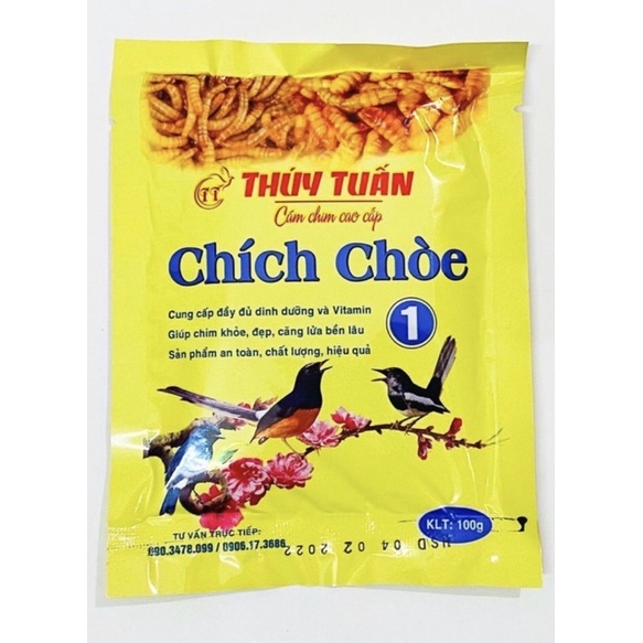 Cám chim chích chòe Thúy Tuấn số 1 cao cấp 100gram - Cám chích chòe Thúy Tuấn giá rẻ