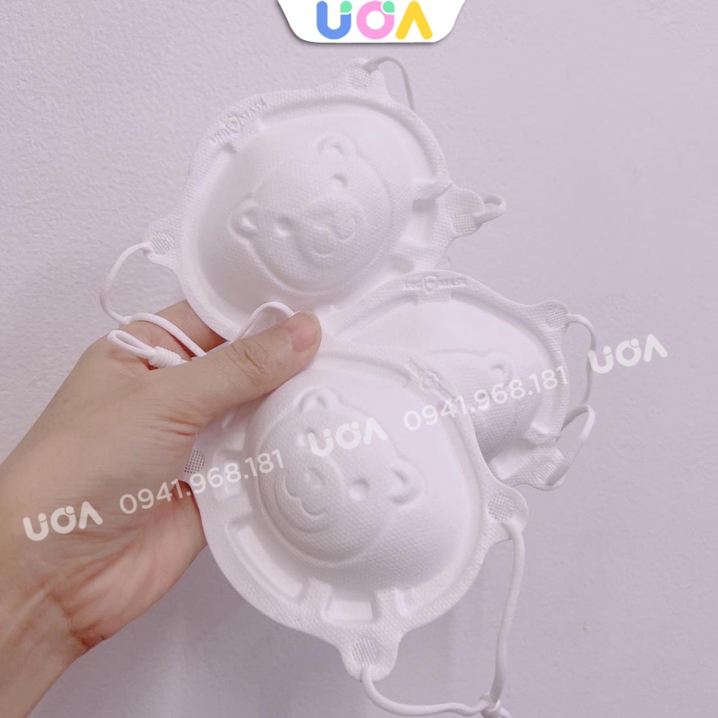 Khẩu Trang Gấu Uni Mask Siêu Dễ Thương Cho Bé Set 3 Cái