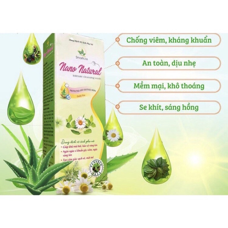 {Chính Hãng} Dung dịch vệ sinh Smartcos Nano Natural Học viện quân y