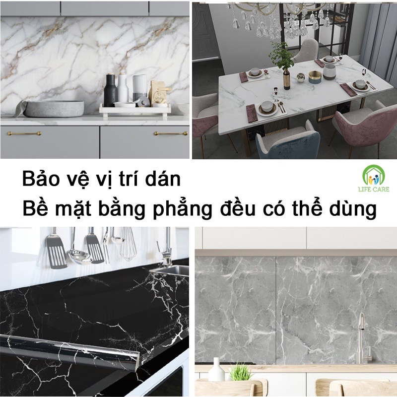 Decal dán tường/ dán bếp vân đá hoa văn (60cm×5m/cuộn)