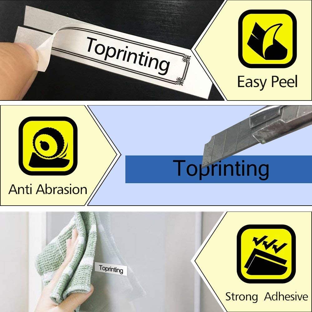 Băng dán nhãn nhiều lớp Brother P-Touch TZe TZ 231 131 631 tương thích, dành cho Máy dán nhãn Ptouch PT-H107B PT-H110 PT-E110VP PT-D210 PT-P300BT PT-D450 PT-D600 PT-P700 PT-P750W