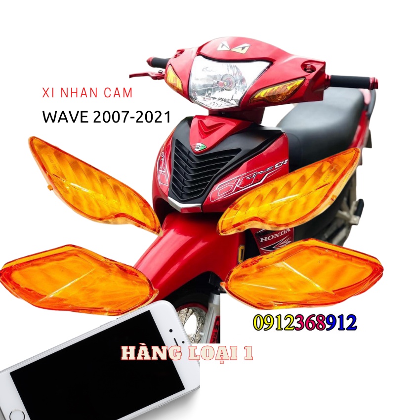 Nắp xi nhan cam trước sau lắp cho xe wave 2007 đến 2021 (100cc 50cc 110cc) siêu đẹp