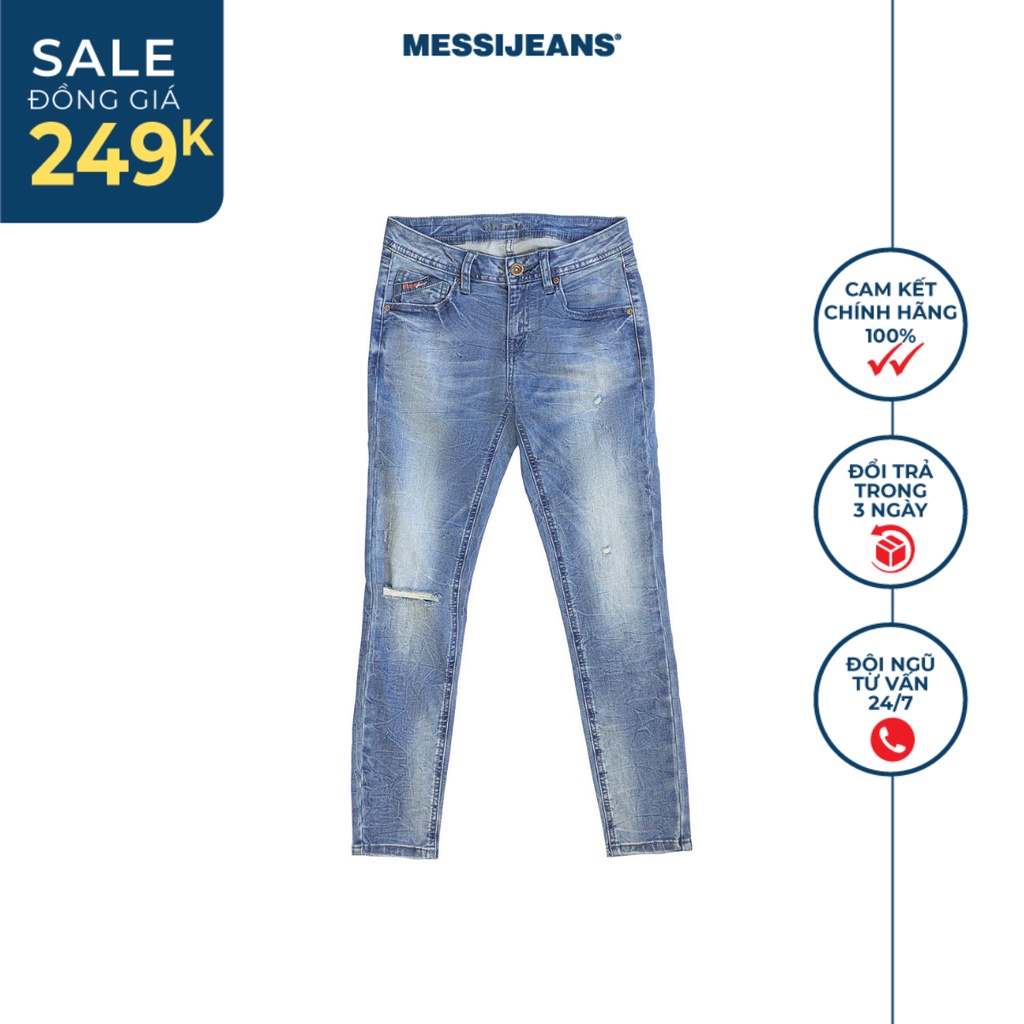 Quần jeans lửng nữ ống ôm MESSI SJW-698-18