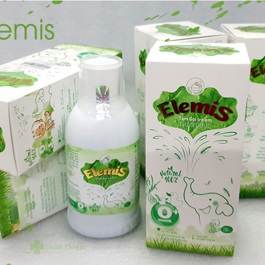 Tắm gội Thảo dược trẻ em Elemis - Hỗ trợ diệt khuẩn, phòng chống rôm sảy, làm mát và mềm da (Chai 500ml/ 200ml)