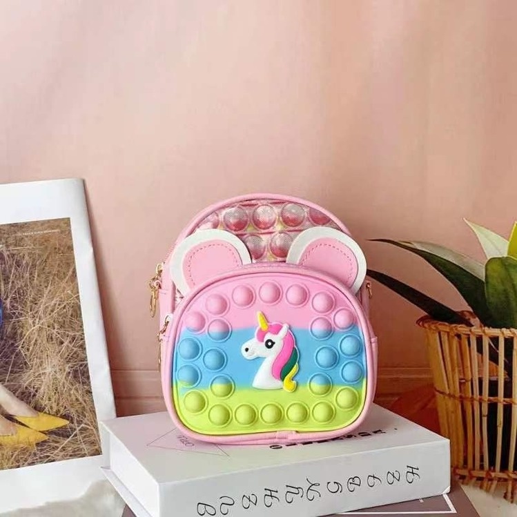 [Còn Hàng!!]Ba Lô Kích Thước Lớn 23CM In Hình Kỳ Lân Xinh Xắn Cho Bé Trai Gái