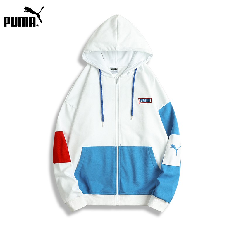 Áo Khoác Hoodie Tay Dài Vải Cotton Thêu Hình Puma Cho Nam