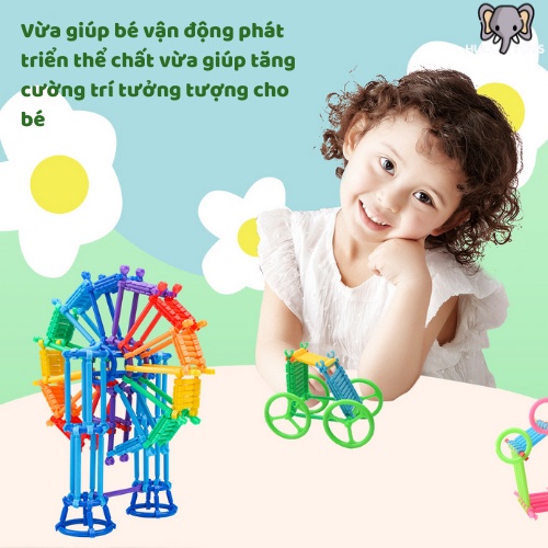 Đồ Chơi Đũa Thần Hulo Toys Lắp Ghép Hinh Que Sáng Tạo Cho Bé - Đồ Chơi Sáng Tạo, Đồ Chơi Thông Minh