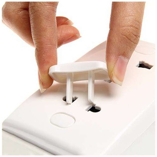 [2 Loại] Nút bịt ổ điện bằng nhựa cứng màu trắng