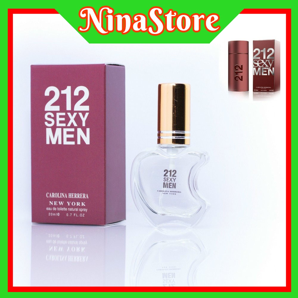 Nước hoa mini nam 212 Sexy Men 20ml- Dạng Xịt- Mùi Hiện đại- NinaStore- Perfume