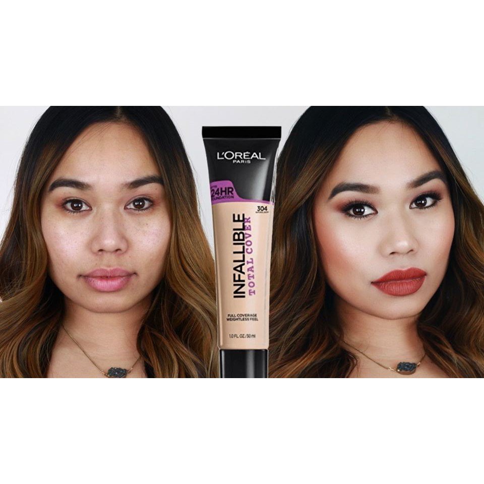 Kem nền LOREAL infinnible total cover 302-303-304