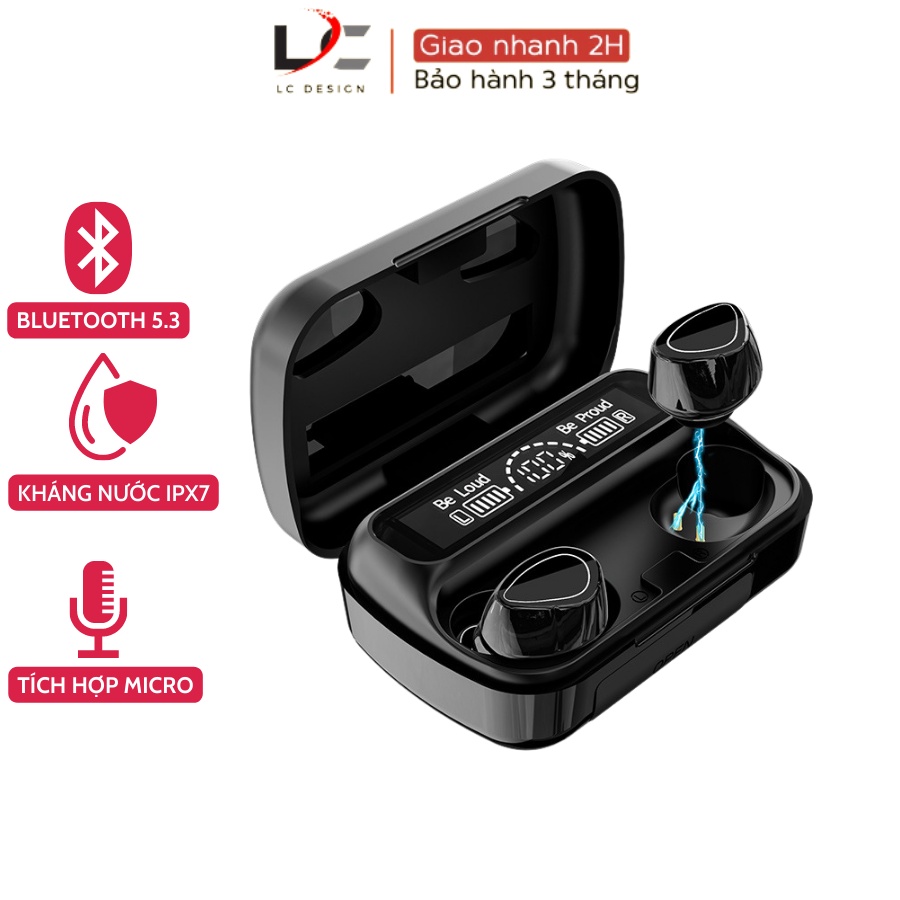 Tai Nghe Bluetooth F9 Plus Không Dây Gaming Cảm Ứng Thông Minh Chơi Nhạc Đến 12H Dock Sạc 3500MAH- LC DESIGN