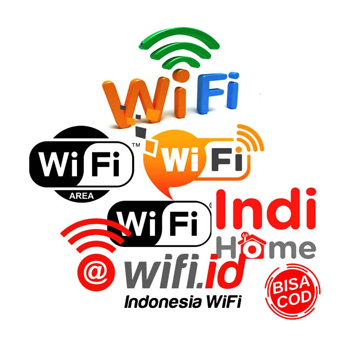 Miếng Dán Tường Wifi Hình Logo Warkop Trang Trí Nhà Cửa